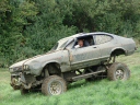 Muddy Ford Capri Range Rover hybrid