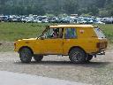 Yellow modified 2 door Range Rover
